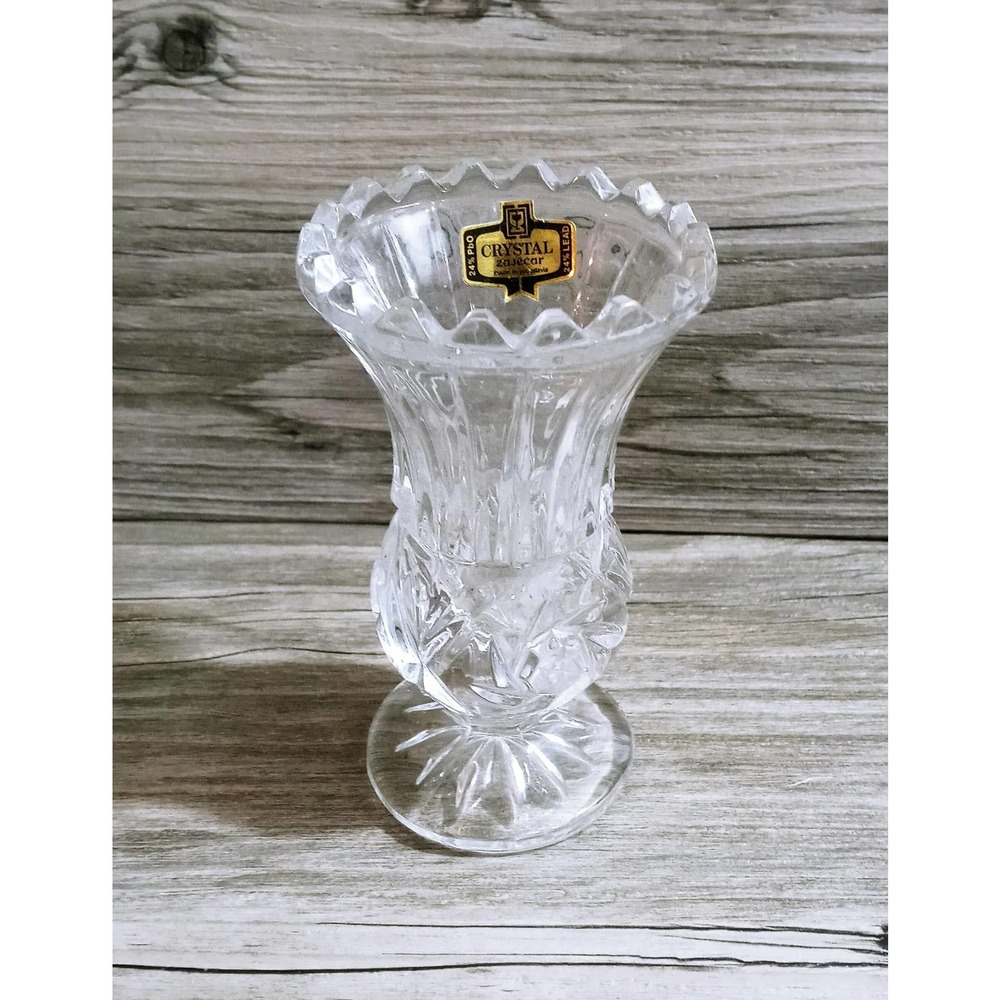 Vintage Zajecar Crystal Mini Vase (4a)